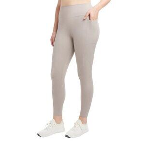 NEW Danskin Women's XXL Lightweight Tight Leggings Satellite Nylon Beige